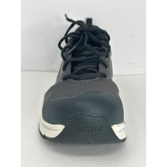WORX Athletic Safety Steel Toe Shoes Womens 7.5W Grey Black NO INSOLE - Picture 6 of 11